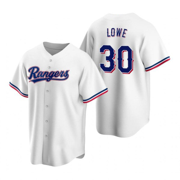 Texas Rangers #30 Nathaniel Lowe White HeidiMiller Cool Base Stitched Jersey