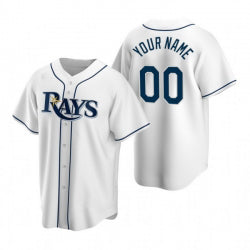 Custom Tampa Bay Rays White HeidiMiller Stitched Cool Base Home Jersey