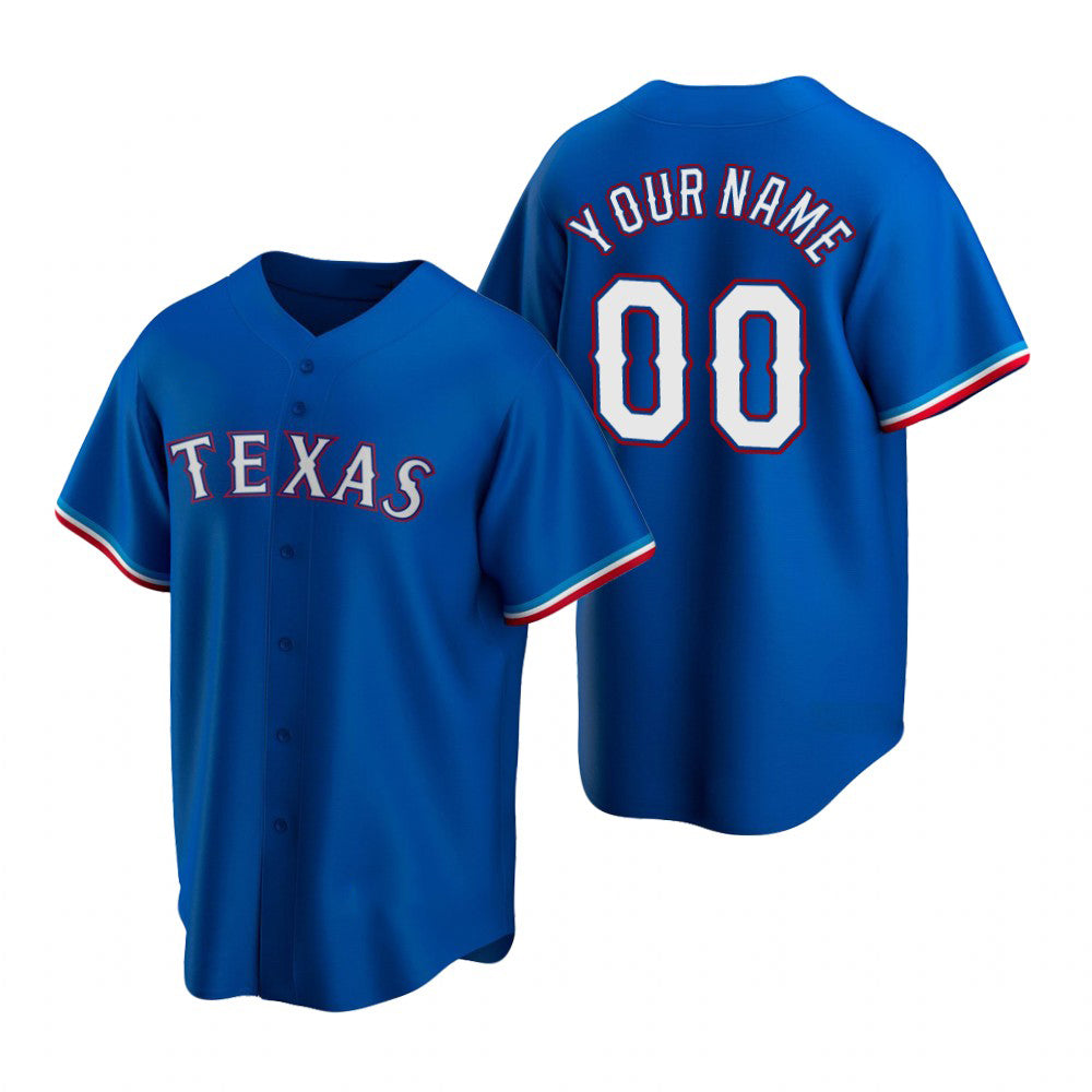 Custom Texas Rangers Royal HeidiMiller Stitched Cool Base Jersey