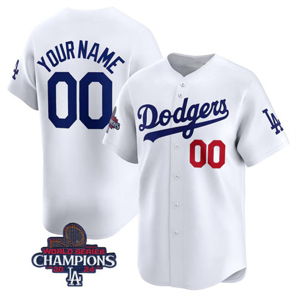Custom Los Angeles Dodgers ACTIVE PLAYER White HeidiMiller 2024 World Series Champions Home Limited Stitched Jersey