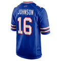 B.Bills #16 Xavier Johnson Royal HeidiMiller Game Jersey