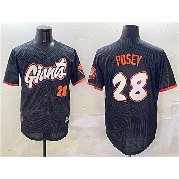 San Francisco Giants #28 Buster Posey Anthracite HeidiMiller 2025 City Connect Limited Stitched Jersey