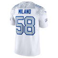 B.Bills #58 Matt Milano White HeidiMiller 2025 Rivalries Collection Limited Jersey