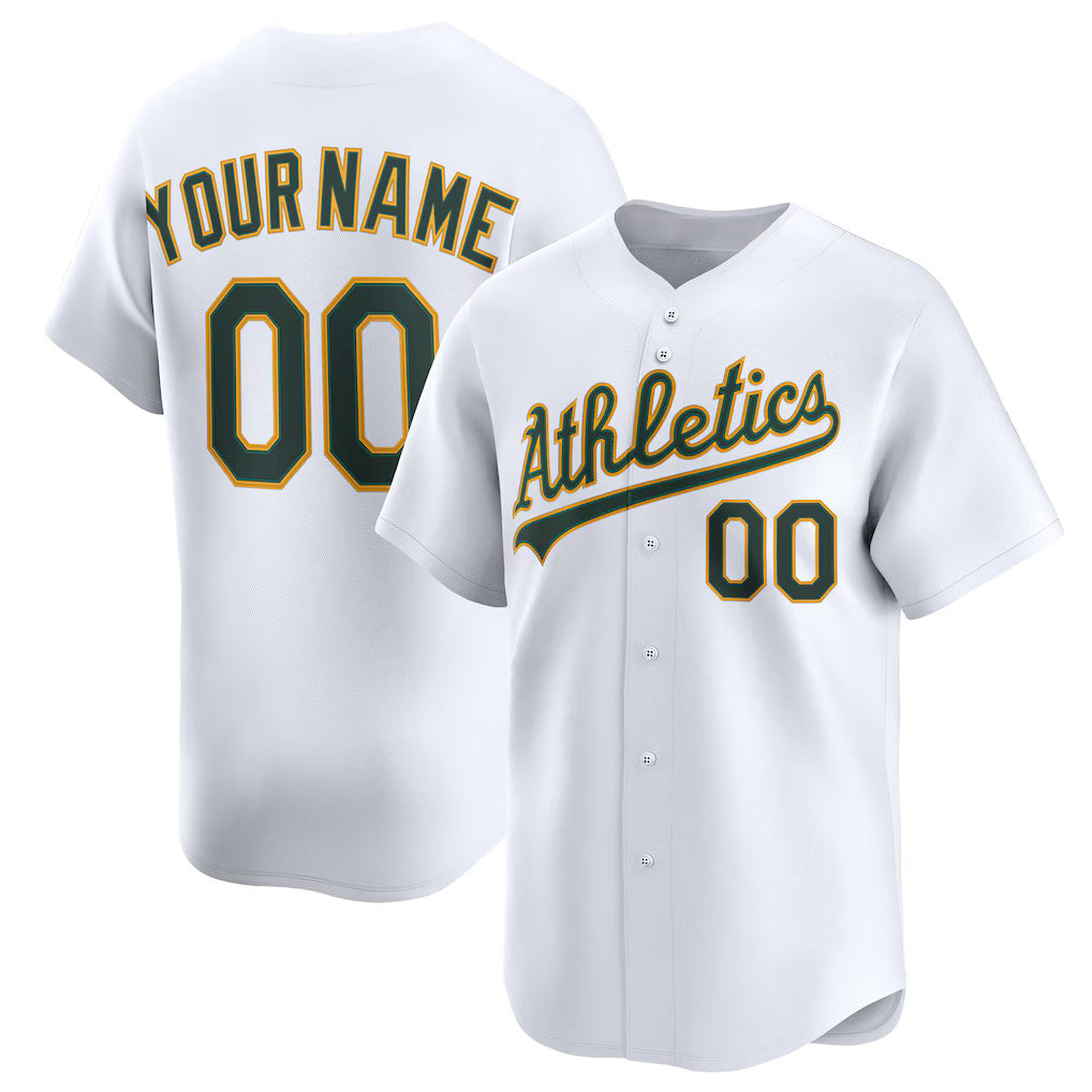 Custom Oakland Athletics White HeidiMiller Home Limited Jersey