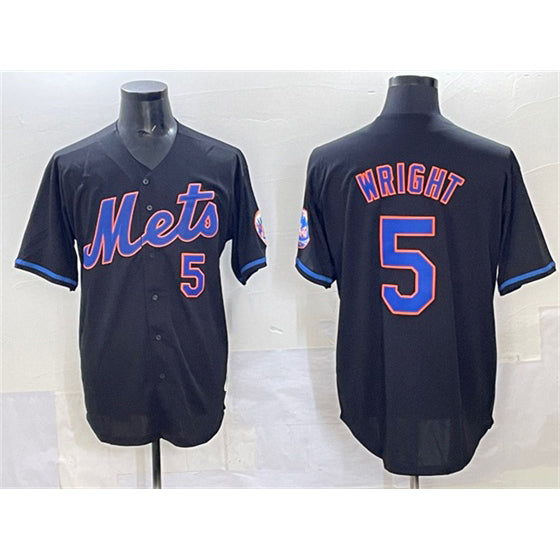 New York Mets #5 David Wright Black HeidiMiller Limited Stitched Jersey