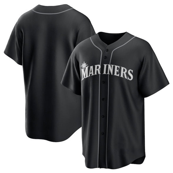 Seattle Mariners Blank Black HeidiMiller Lights Out Limited Stitched Jersey