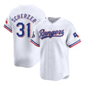 Texas Rangers #31 Max Scherzer White HeidiMiller 2023 World Series Champions Stitched Jersey