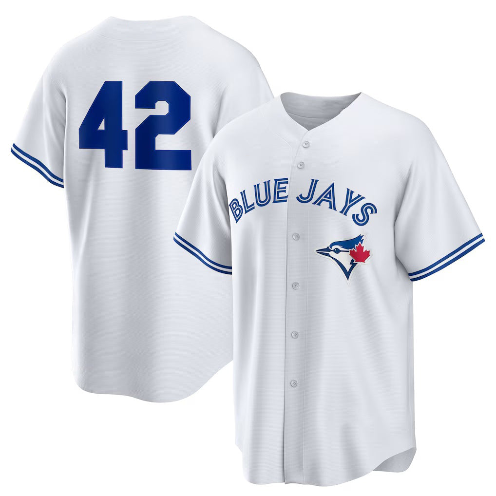 Toronto Blue Jays #42 Jackie Robinson White HeidiMiller Home 2025 Day Replica Jersey
