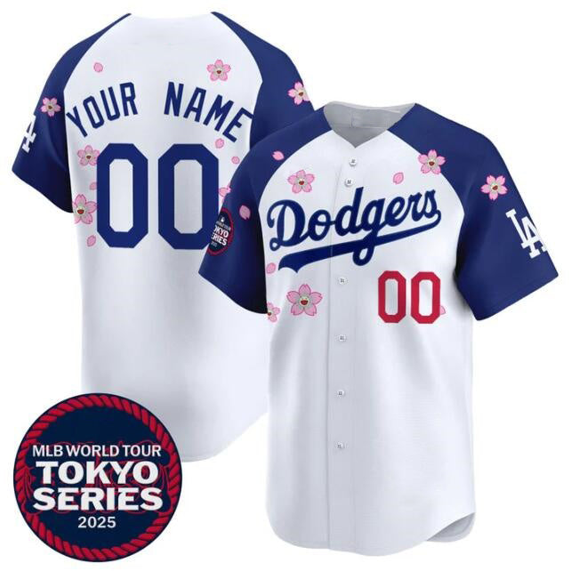 Custom Los Angeles Dodgers Active Player White Royal HeidiMiller 2025 Tokyo Series Limited Stitched Jersey