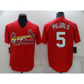 St. Louis Cardinals #5 Albert Pujols Red HeidiMiller Stitched Cool Base Jersey