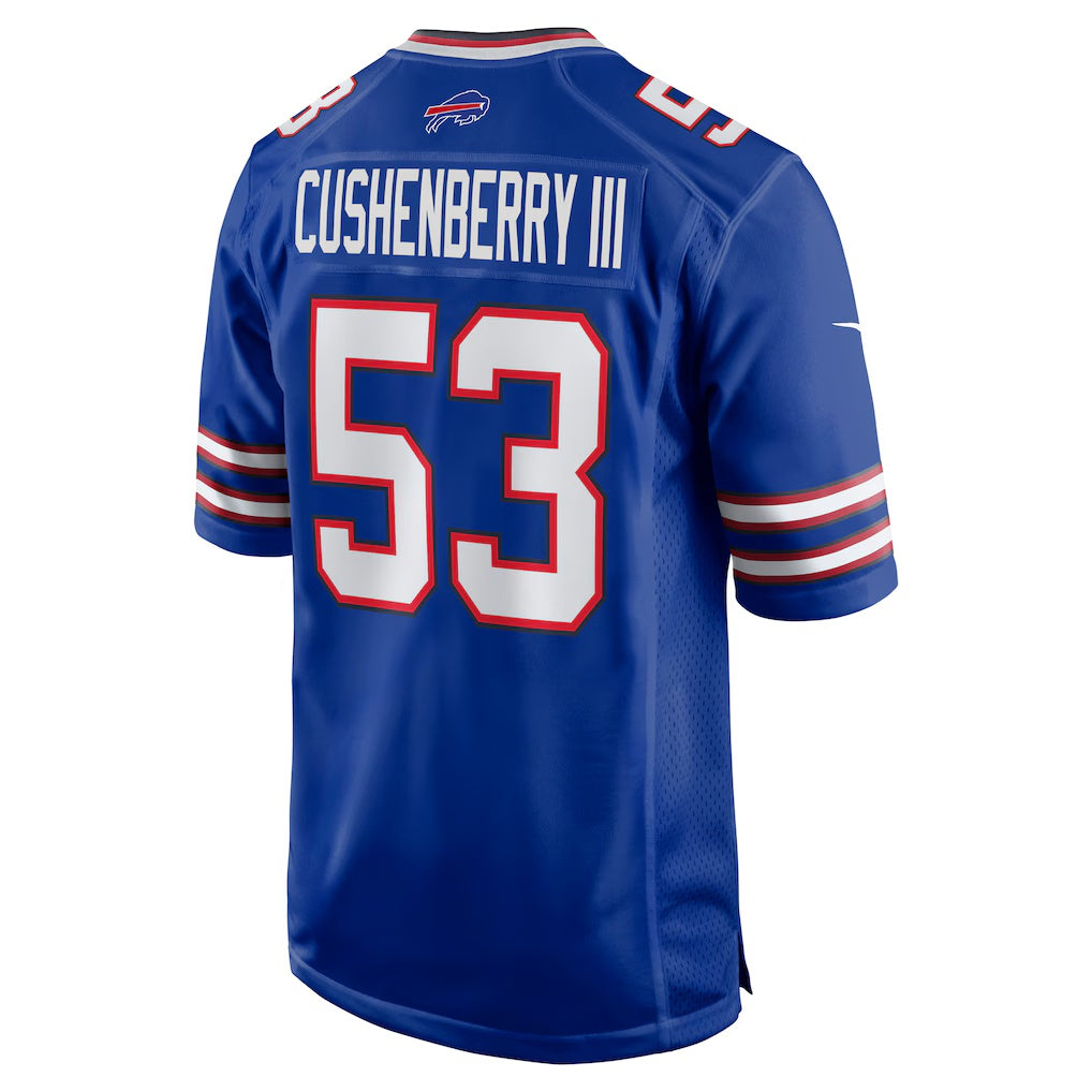 B.Bills #53 Lloyd Cushenberry III Royal HeidiMiller Team Game Jersey