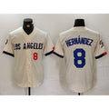 Los Angeles Dodgers #8 Kike Hernandez Number Cream HeidiMiller 2024 City Connect Limited Stitched Jerseys