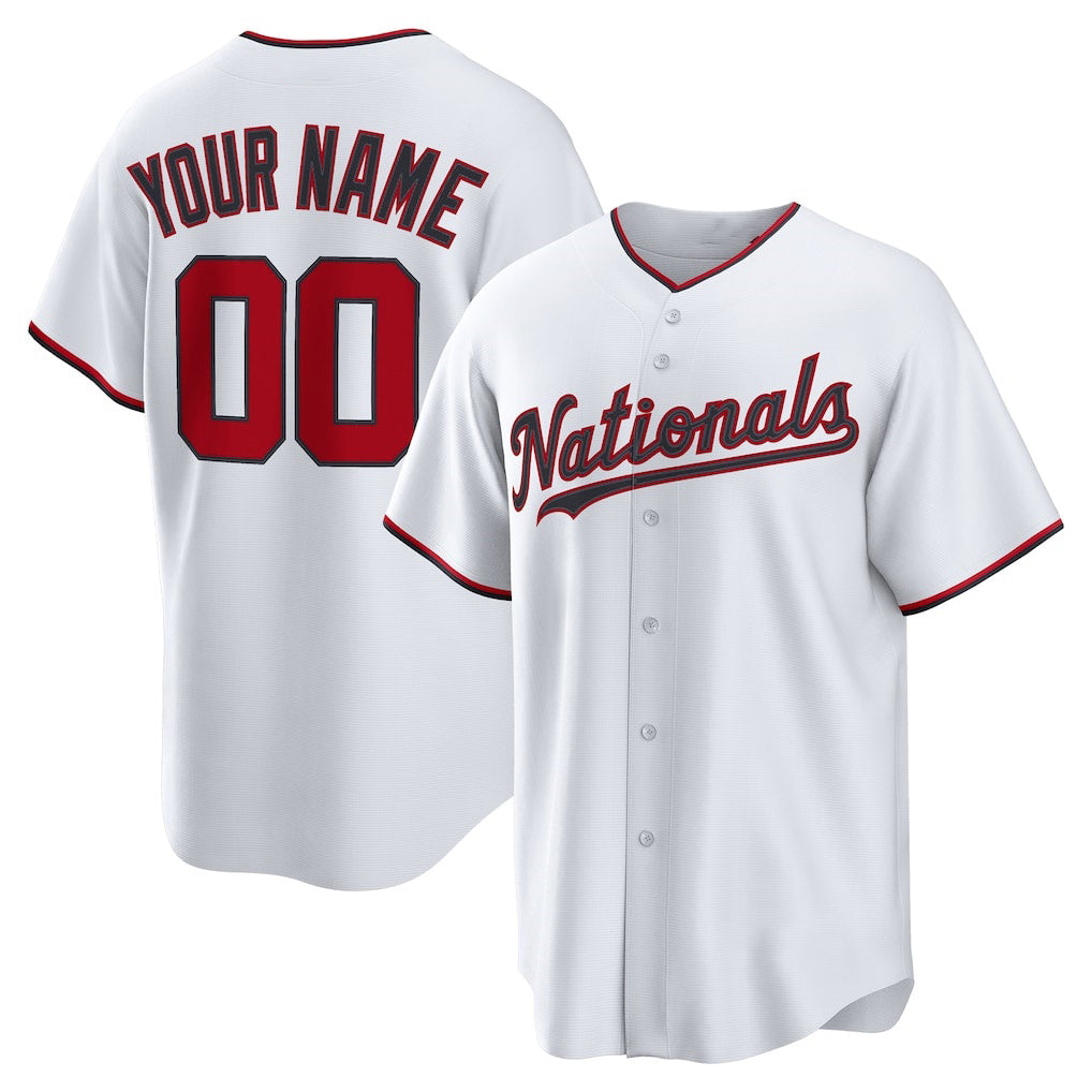 Custom Washington Nationals White HeidiMiller Home Replica Jersey