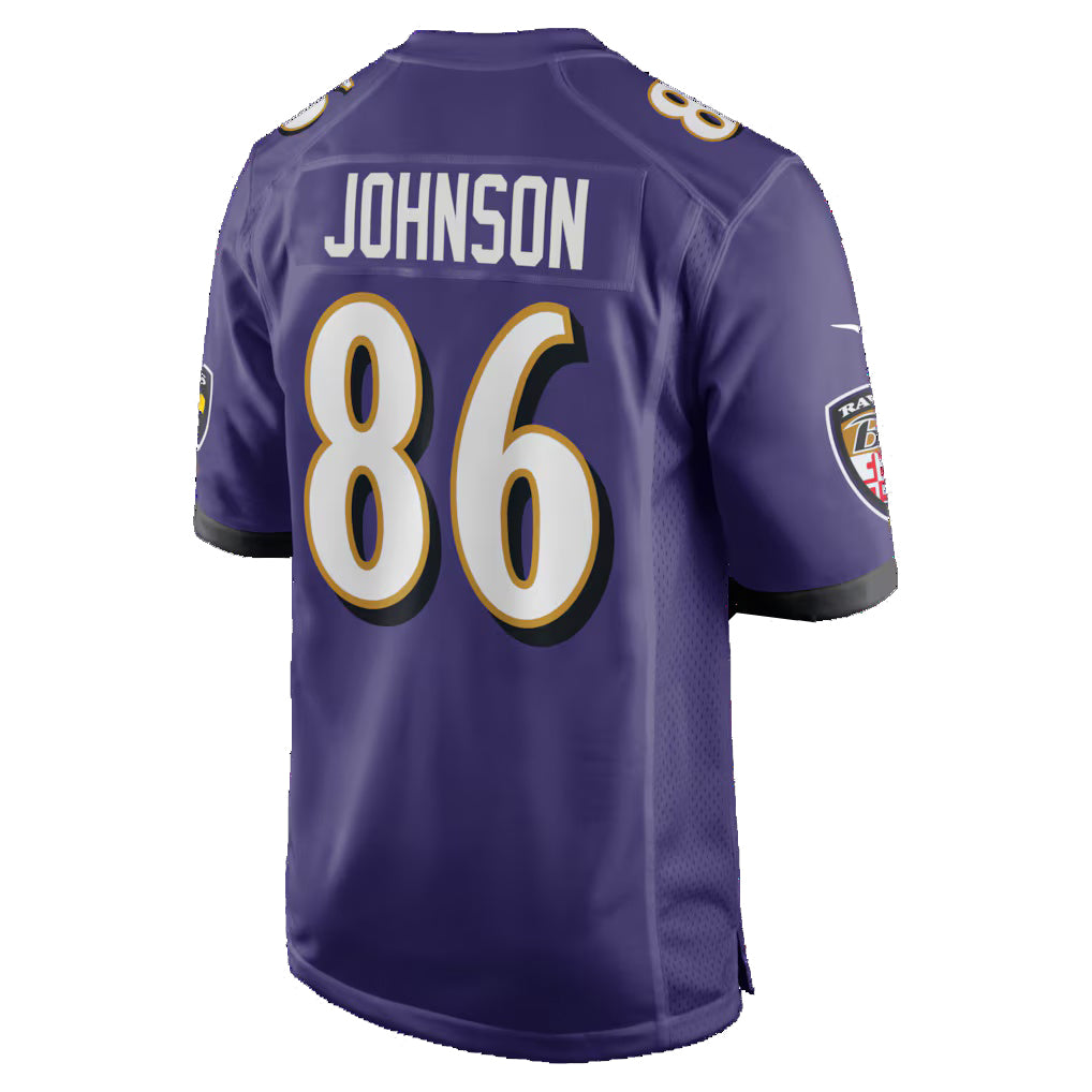 B.Ravens #86 Cornelius Johnson Purple HeidiMiller Team Game Jersey