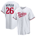 Minnesota Twins #26 Max Kepler White HeidiMiller Home Replica Player Logo Jersey