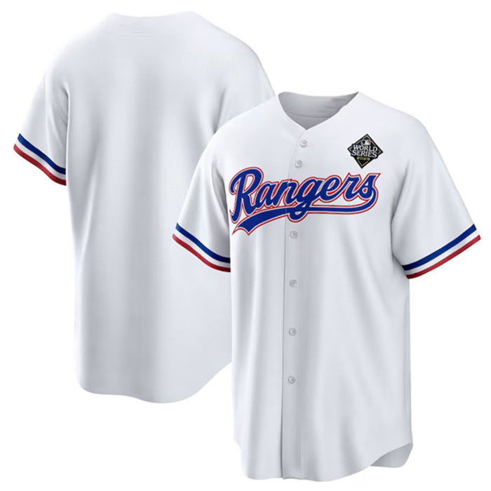 Texas Rangers Blank White HeidiMiller 2023 World Series Stitched Jersey