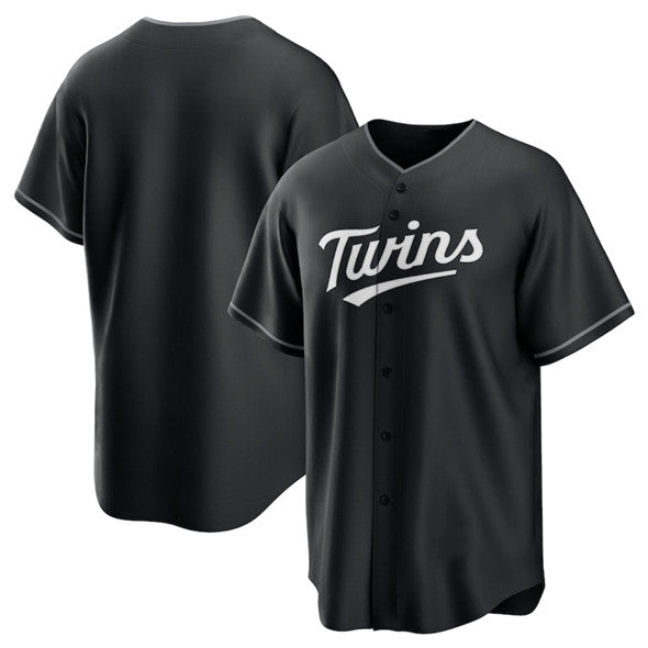 Minnesota Twins Blank Black HeidiMiller Lights Out Limited Stitched Jersey
