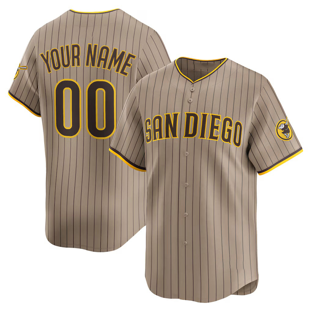 Custom San Diego Padres Sand HeidiMiller Alternate Limited Jersey