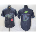 Tampa Bay Rays #15 Josh Lowe Number Charcoal HeidiMiller 2024 City Connect Limited Stitched Jerseys