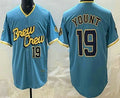 Milwaukee Brewers #19 Robin Yount Powder Blue HeidiMiller Limited Jersey