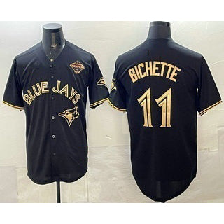 Toronto Blue Jays #11 Bo Bichette Black Gold HeidiMiller 2025 American League Champions Limited Stitched Jersey