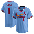 St. Louis Cardinals #1 Ozzie Smith Royal HeidiMiller Throwback Cooperstown Limited Jersey