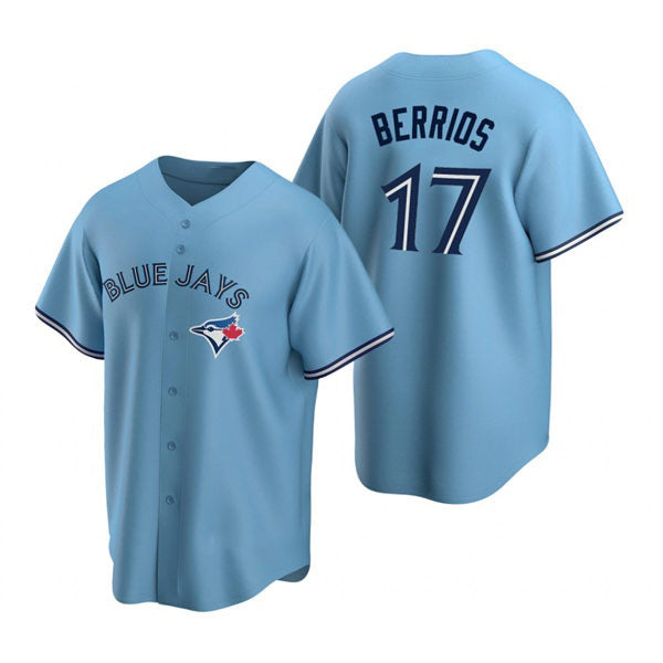 Toronto Blue Jays #17 Jose Berrios Powder Blue HeidiMiller Alternate Cool Base Jersey