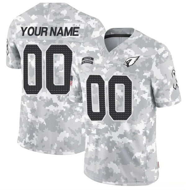 Custom A.Cardinals Active Player 2024 F.U.S.E Arctic Camo HeidiMiller Salute to Service Limited Stitched Jersey