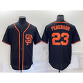 San Francisco Giants #23 Joc Pederson Black HeidiMiller Alternate Jersey