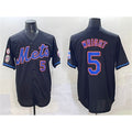 New York Mets #5 David Wright Black HeidiMiller With Patch Limited Stitched Jersey