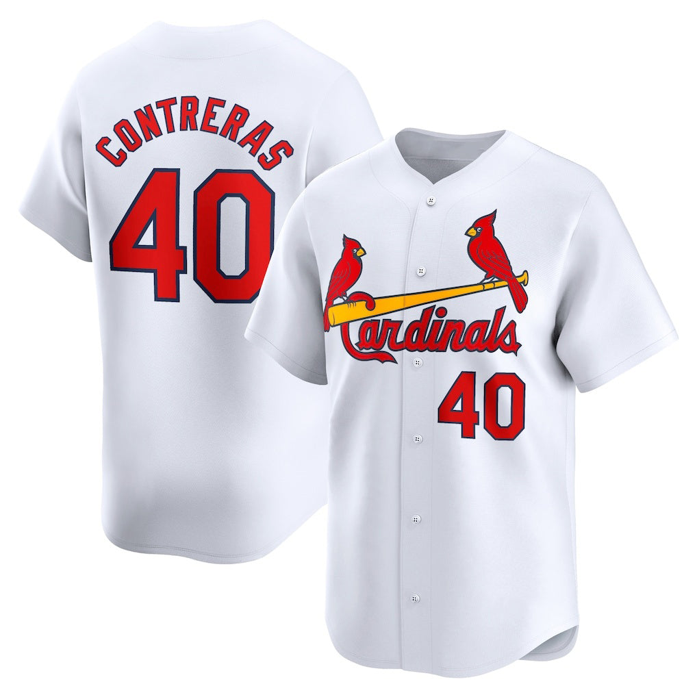 St. Louis Cardinals #40 Willson Contreras White HeidiMiller Home Limited Player Jersey