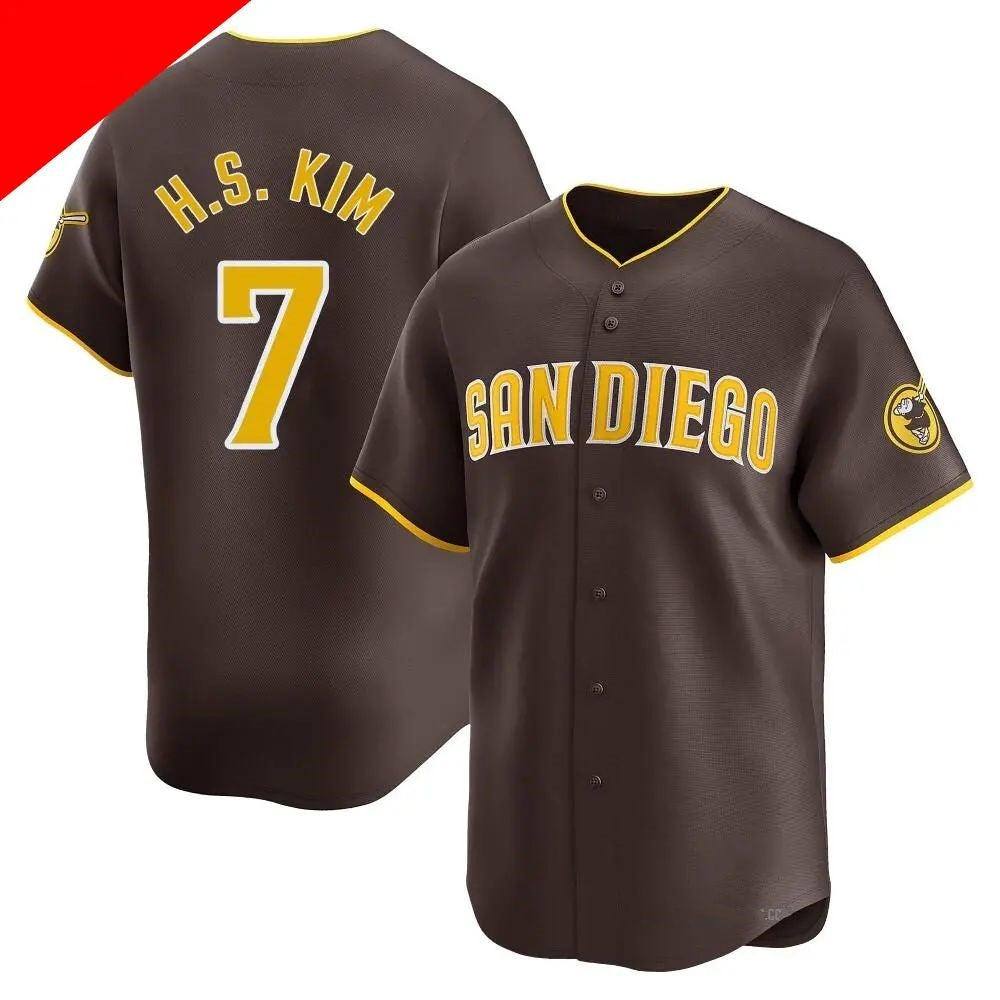 San Diego Padres #7 Ha-Seong Kim Brown HeidiMiller Cool Base Stitched Jersey