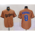 Los Angeles Dodgers #8 Kike Hernandez Olive HeidiMiller Cool Base Limited Stitched Jersey