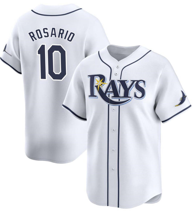 Tampa Bay Rays #10 Amed Rosario White HeidiMiller Home Limited Stitched Jersey