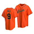 San Francisco Giants #9 Brandon Belt Alternate Orange HeidiMiller Jersey