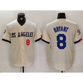 Los Angeles Dodgers #8 Kobe Bryant Number Cream HeidiMiller 2024 City Connect Limited Stitched Jerseys