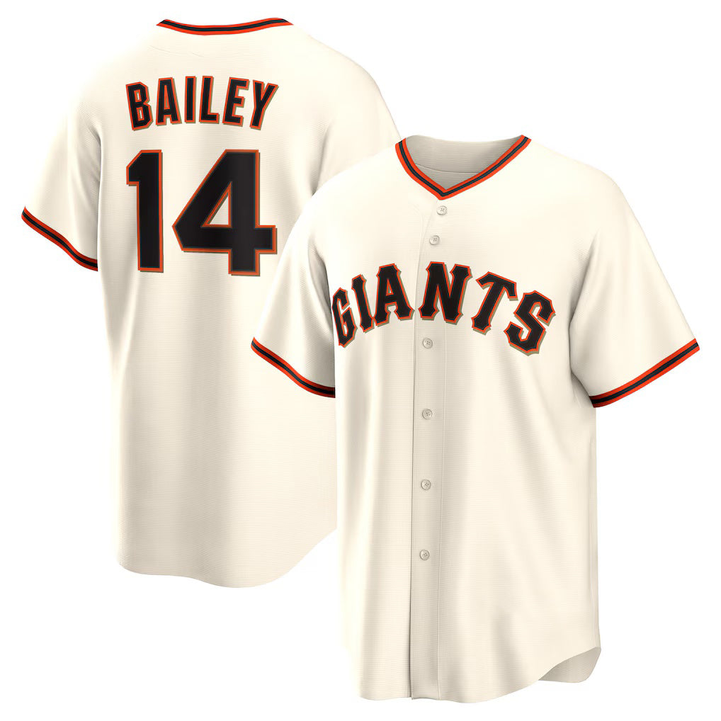 San Francisco Giants #14 Patrick Bailey Cream HeidiMiller Home Replica Jersey