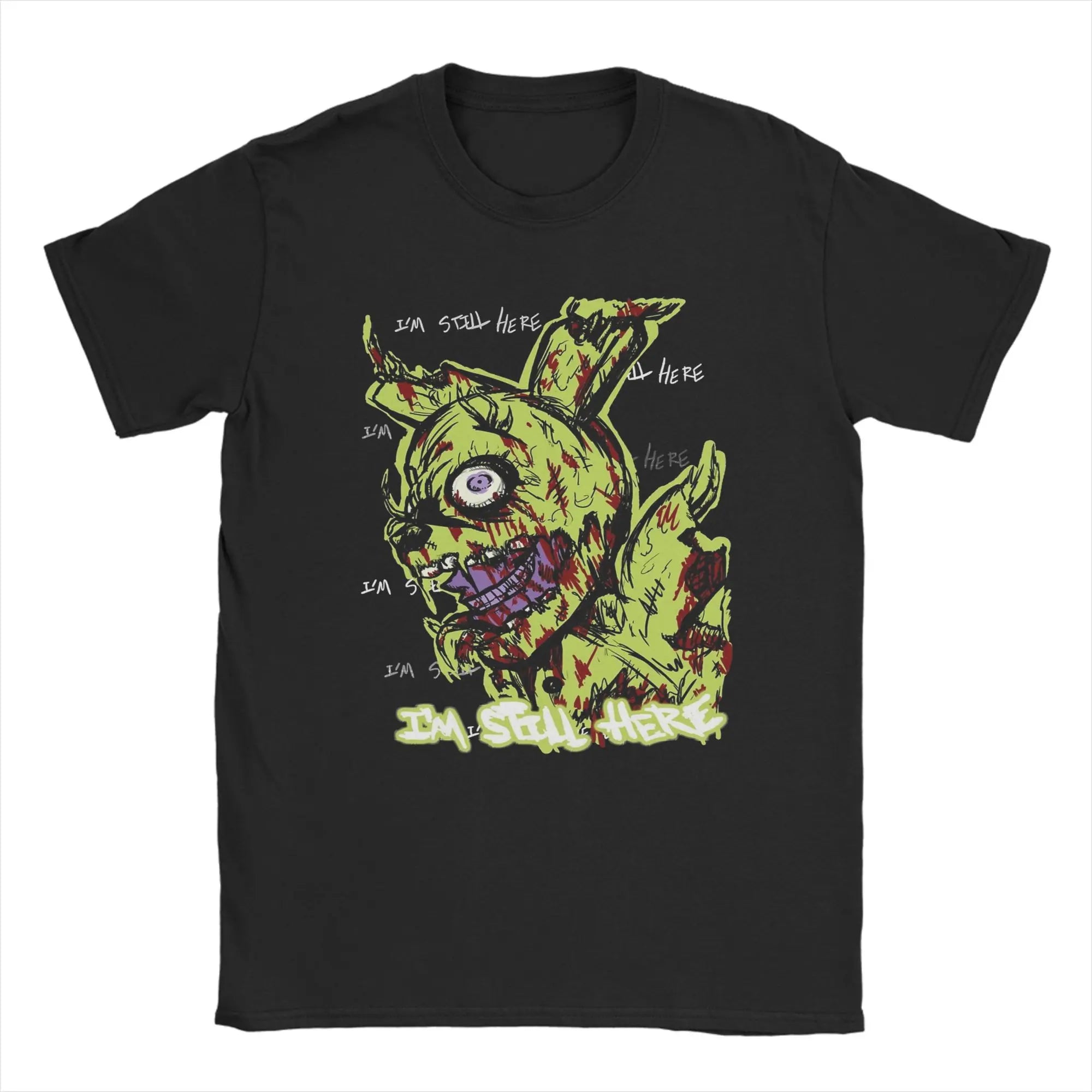 Men Springtrap FNAF At Freddys T Shirts Summer 100% Cotton Clothing Vintage Short Sleeve Crew Neck Tee Shirt Oversized T-Shirt