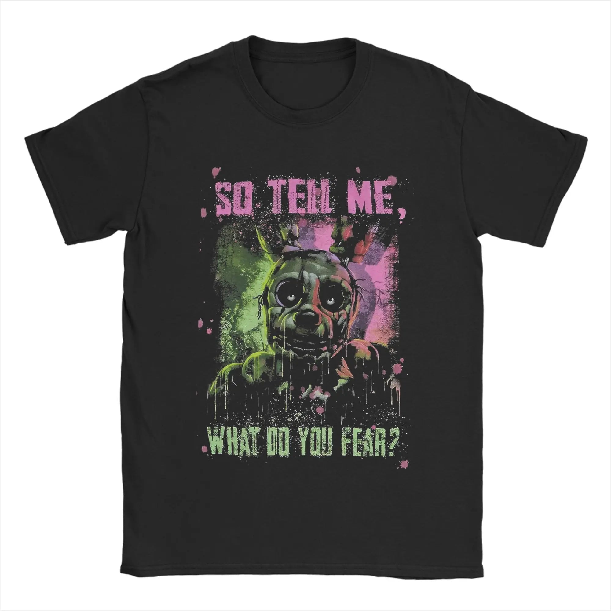Men Springtrap FNAF At Freddys T Shirts Summer 100% Cotton Clothing Vintage Short Sleeve Crew Neck Tee Shirt Oversized T-Shirt