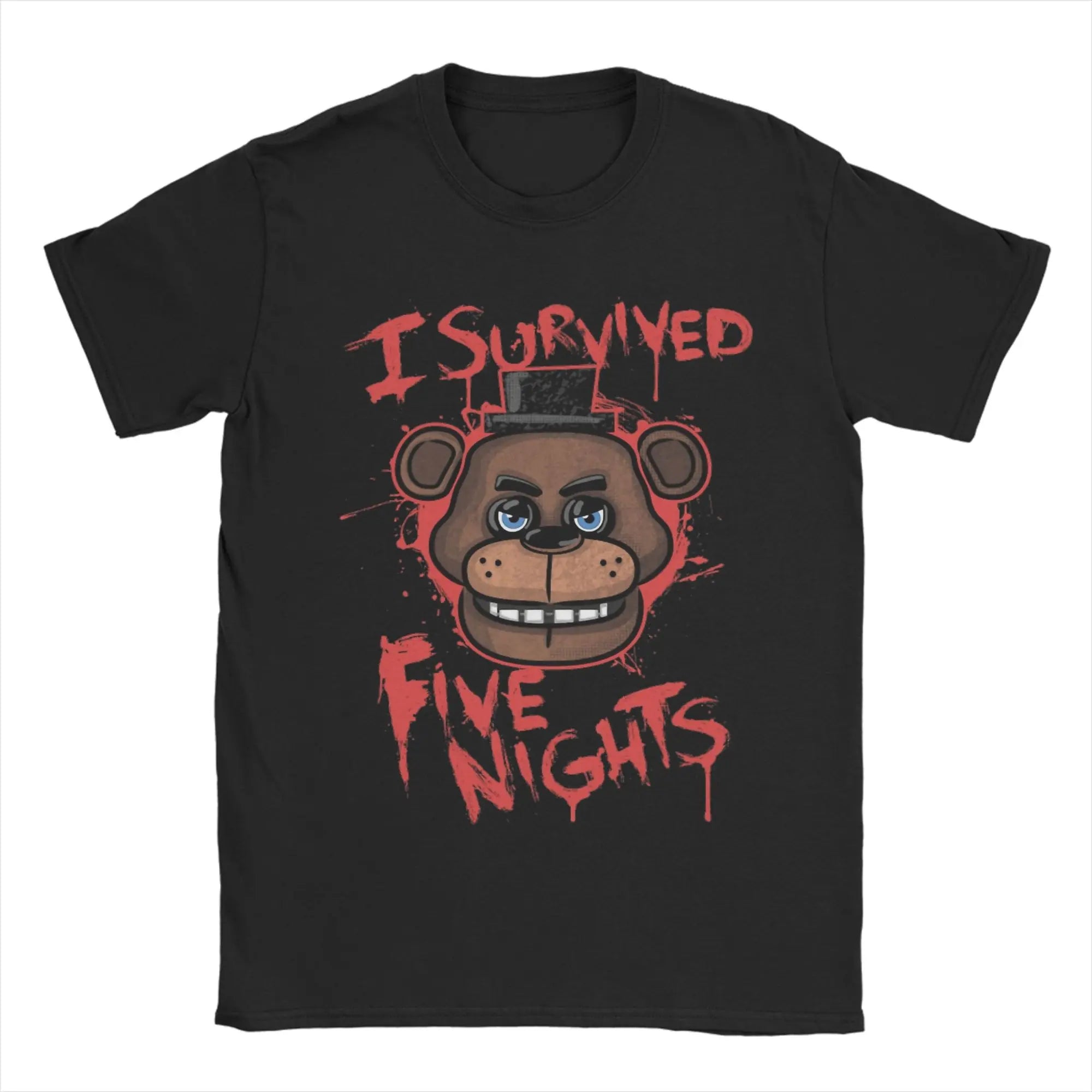 Men Springtrap FNAF At Freddys T Shirts Summer 100% Cotton Clothing Vintage Short Sleeve Crew Neck Tee Shirt Oversized T-Shirt