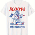 Retro Scoops Ahoy Ice Cream Mascot T-Shirt A Retro Cartoon Character T-Shirt with The Scoops Ahoy Logo Suitable for All Seasons