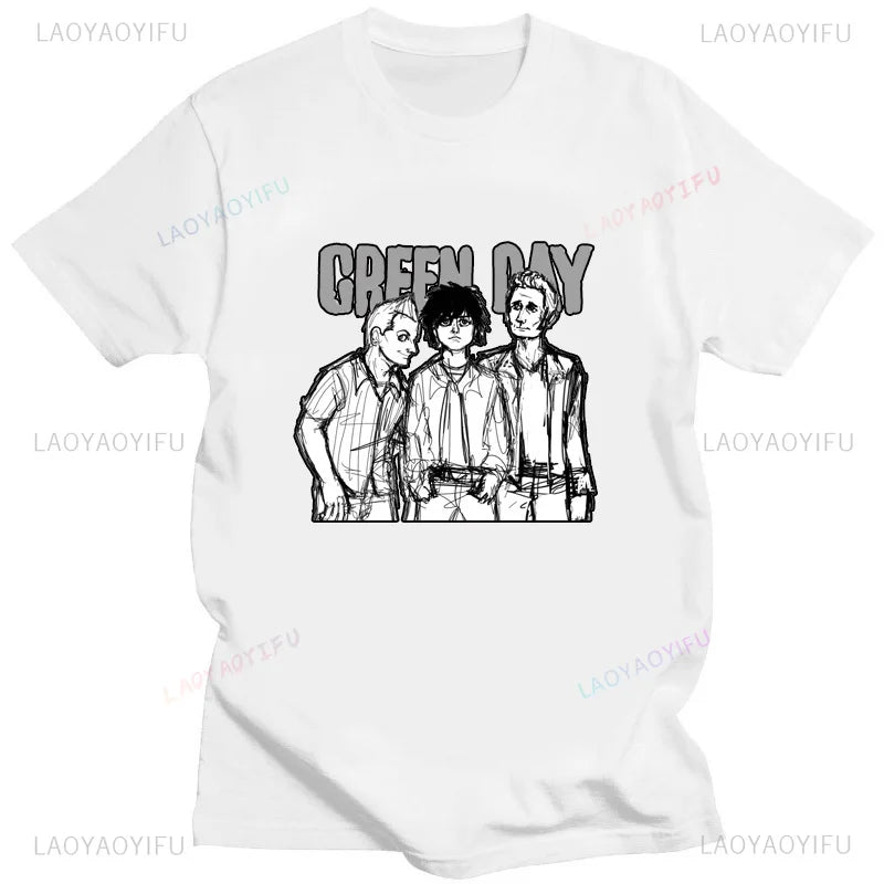 Green Day ' American Idiot Albuum Cover ' T-shirts Men Women Oversized T-shirts Novelty Funny Streetwear Summer Comfortable Tee