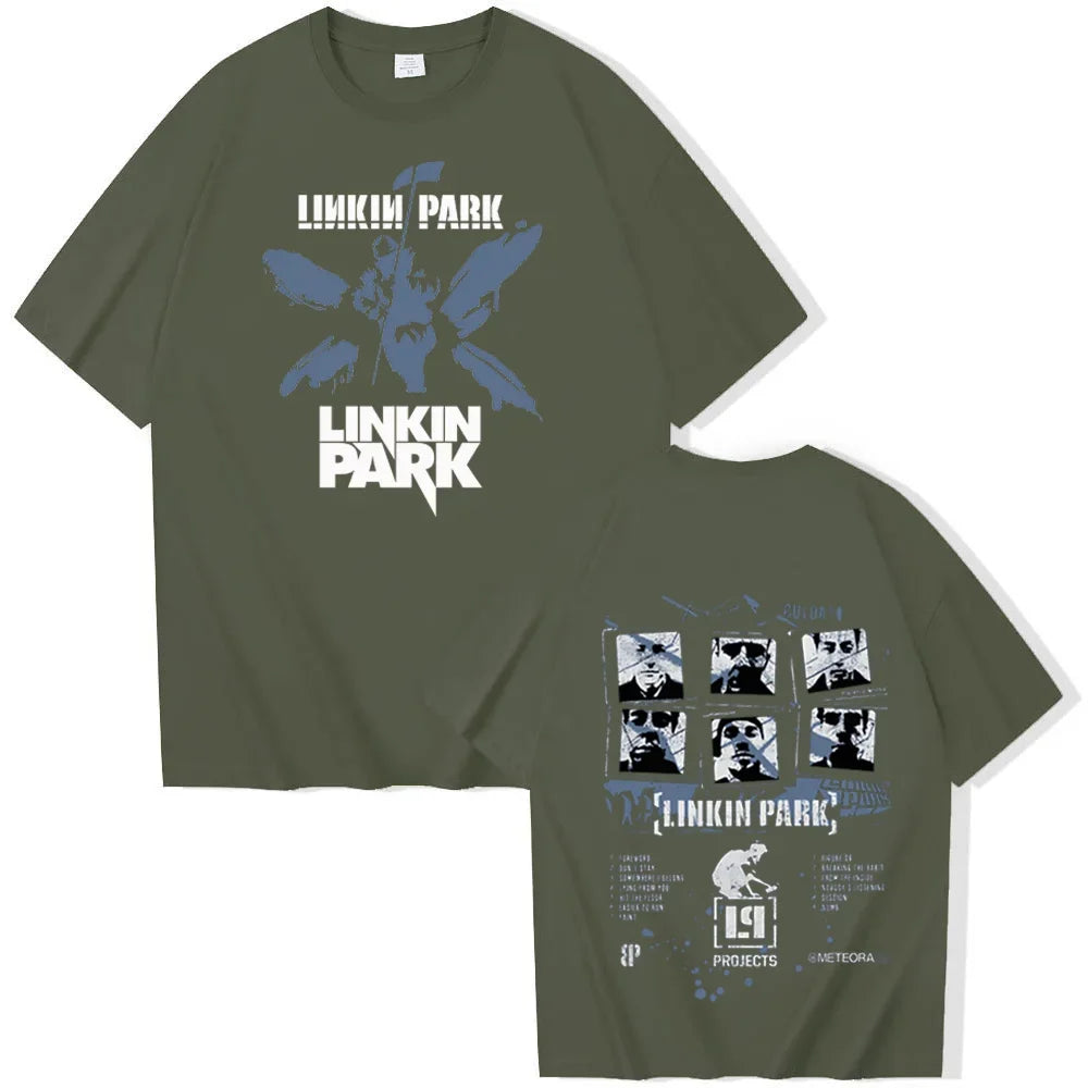Linkin-Park T-shirt Man Women Harajuku O-neck Summer Casual Shirt Fans Gift Tracksuit Clothes for Men Ropa Para Hombre