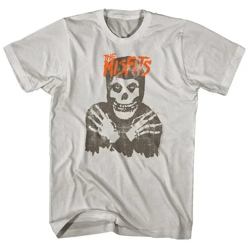 New Fashion Misfits Punk Style Tshirt Retro Street Skull Pattern Men's T-shirt