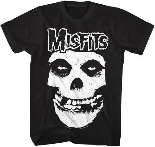New Fashion Misfits Punk Style Tshirt Retro Street Skull Pattern Men's T-shirt