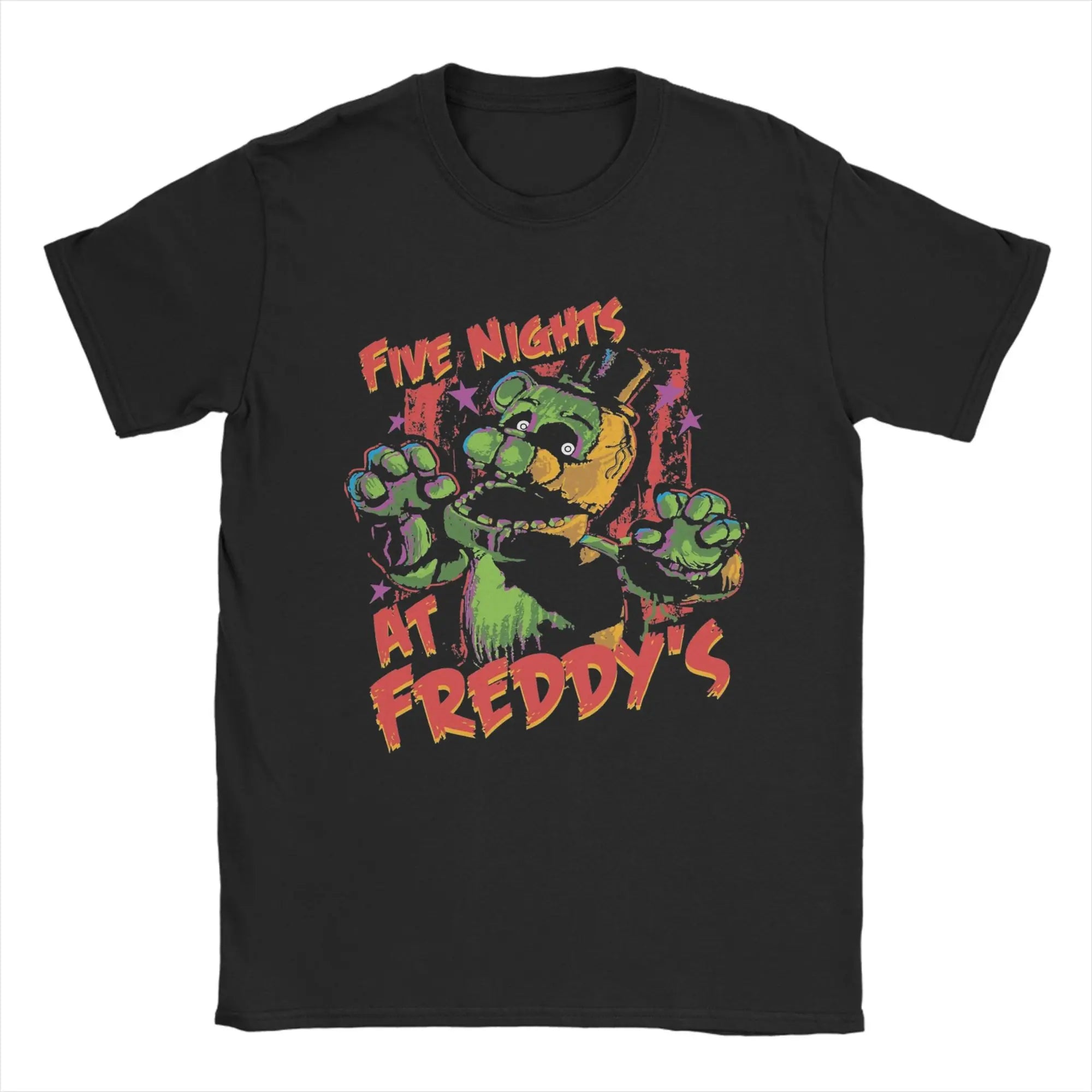 Men Springtrap FNAF At Freddys T Shirts Summer 100% Cotton Clothing Vintage Short Sleeve Crew Neck Tee Shirt Oversized T-Shirt