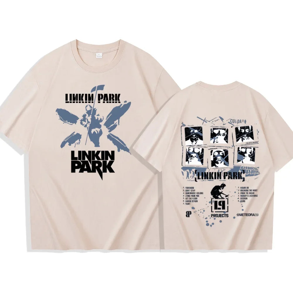 Linkin-Park T-shirt Man Women Harajuku O-neck Summer Casual Shirt Fans Gift Tracksuit Clothes for Men Ropa Para Hombre