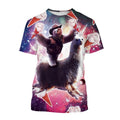 Funny Galaxy Sloth T Shirt For Men Kids Casual Animal Pizza 3d Print T-shirt Streetwear Tops Plus Size Short Sleeve Tee Shirts