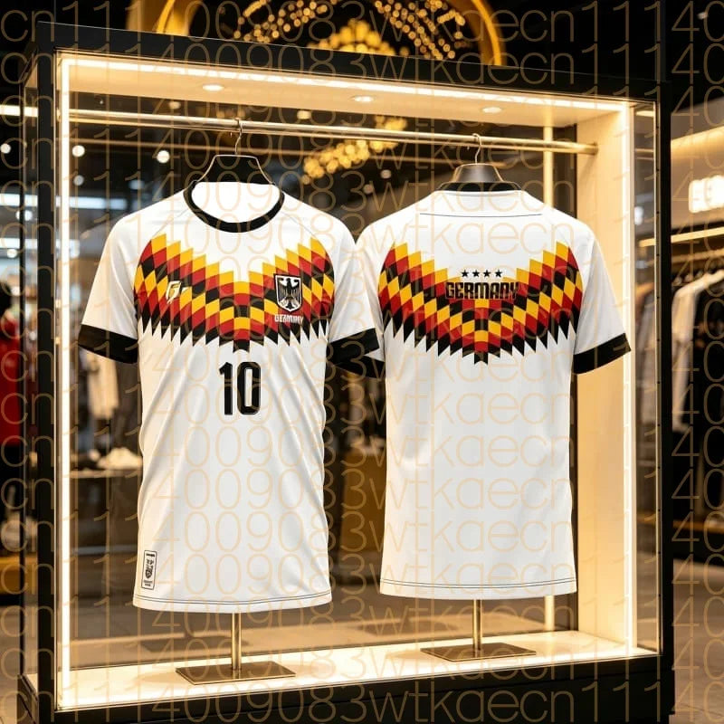 2026 New Men's Germany Soccer Jersey Fans Sport Men Short Sleeve  Adults  Quick Dry Comfortable and Breathable T Shirt Beachwear