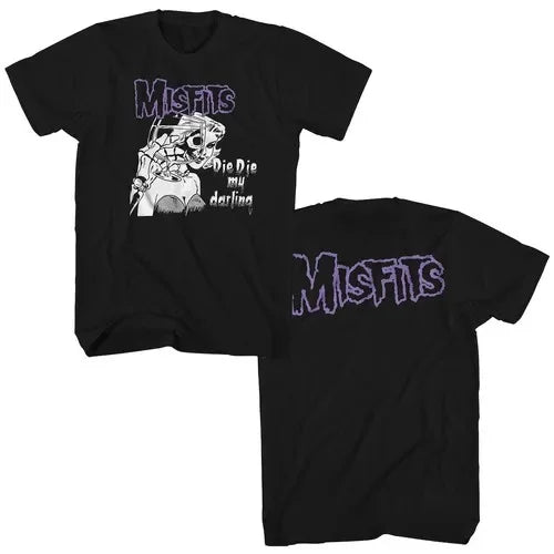 New Fashion Misfits Punk Style Tshirt Retro Street Skull Pattern Men's T-shirt